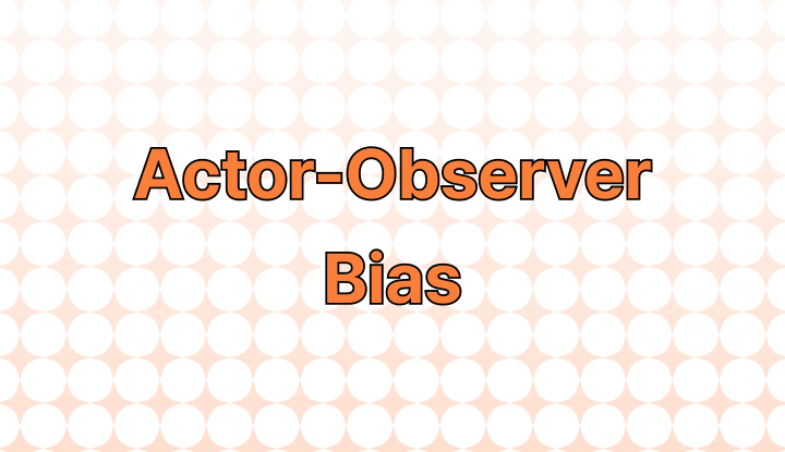 actor observer bias general term