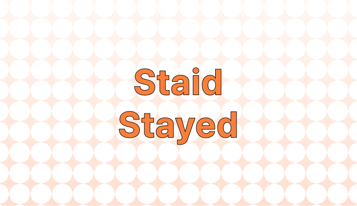 Staid Vs Stayed Which Is The Correct Spelling 