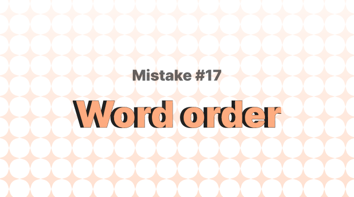 Word Order
