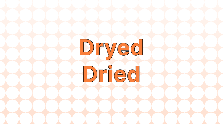 Dryed vs. Dried: Which is the Correct Spelling?